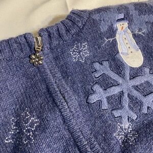 Winter Women’s  Blue Snowman Sweater